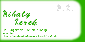 mihaly kerek business card
