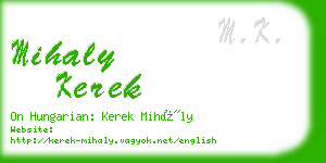 mihaly kerek business card